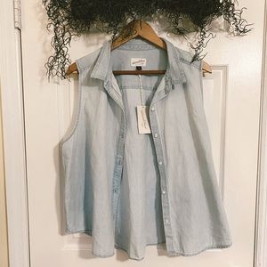 Universal Thread button up jean tank - XXL